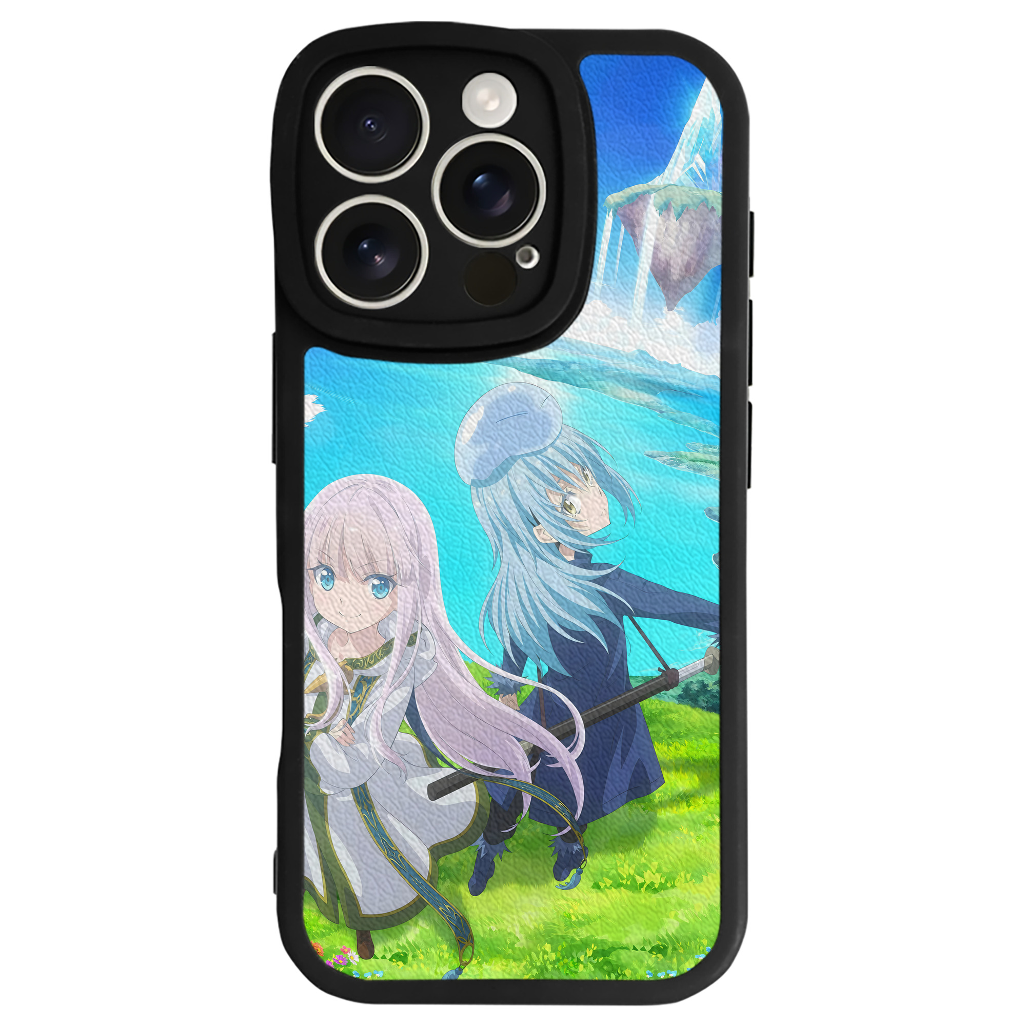 （画像用） 転スラ Regarding Reincarnated to Slime 【iPhone 16シリーズ対応】シリコンスマホケース（レザー調） 材質：シリコン